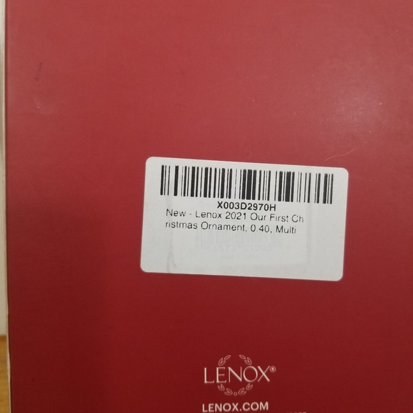 LENOX Ornament - OUR FIRST CHRISTMAS 2021 EUC - Picture 8 of 11